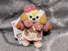 ①ダッフィー シークレットオブスノーウィーデイ ぬいぐるみバッジ　クッキーアン