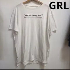 GRL Hey, let's hang out! ロゴ半袖Tシャツ GYDA