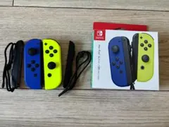 ■動作確認済■Joy-Con純正■ブルー/ネオンイエロー■ストラップ付■