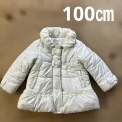 WILL MERY ホワイト中綿コート 100