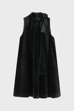 THE TOE Heidelberg Dress ブラックノースリーブワンピース