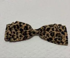 ヒョウ柄リボン