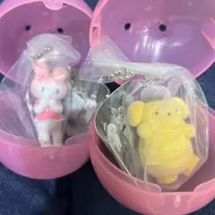サンリオ　ミニチュアチャーム　ライブキャラクター　ポムポムプリン　マイメロ