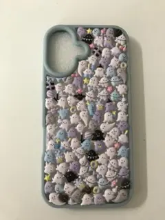 iPhoneケース　iPhone17対応　おばけ　ぷくぷくシール　立体　デコ