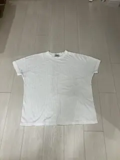 美品！GIANNI VERSACE ホワイト ストライプ 半袖Tシャツ L 61のサムネイル