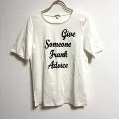 ✨良品✨ ALPHA CUBIC【Ｍ】 Tシャツ 丸首 薄手 ロゴ 半袖 白のサムネイル