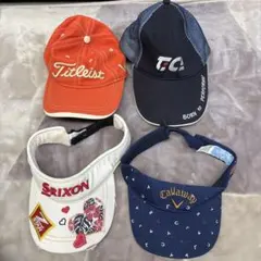 ゴルフバイザーまとめ売り3点SRIXON Titleist等