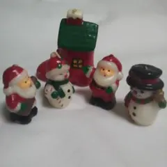 クリスマス キャンドル サンタ スノーマン ブーツハウス ESSO ノベルティ