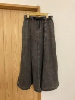 niko and… インディゴ ロングスカート　ブラックデニム