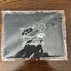 アオキ　ノベルティ　スヌーピーデニム風ポーチ