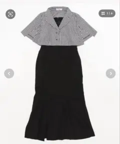 dazzlin ショートコンビシャツ2ピースワンピース