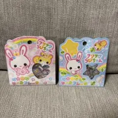 フワフワらびちゃん　おはじきシール2セット