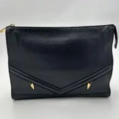 FENDI モンスター バグズ　レザー　クラッチバッグ　セカンドバッグ