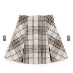 GRL インパン裏地付きチェック柄プリーツスカート［tu963］