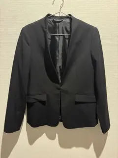 最終値下げ GU ノーカラーブラックジャケット Ｌサイズ