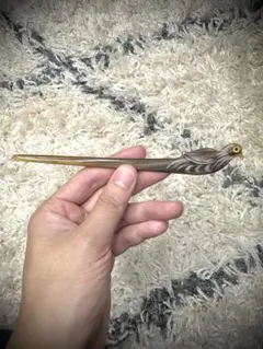 天然水牛角 かんざし 手作り 約17cm