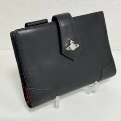 ヴィヴィアンウエストウッド システム手帳 6穴 オーブ レザー 黒 ペン差し付き