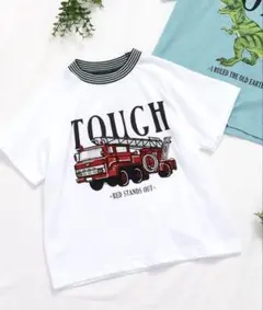 【新品未使用品】アプレレクール消防車プリント Tシャツ