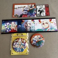 ONE PIECE ヤマト バースデー缶バッジ 2種セット　ポストカードのサムネイル