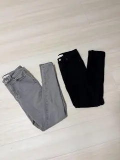 ZARAスキニーパンツ　2本セット　ブラック　グレー 34