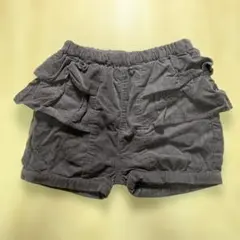 petit main ブラウンフリル付きショートパンツ90