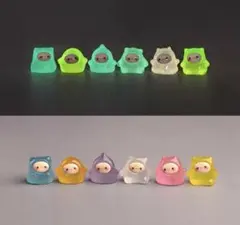 カラフル動物フィギュアセット 6個