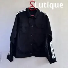 ▽Lutique　ルティーク　長袖　ジャケット　シャツ　L　黒　綿　しまむらのサムネイル