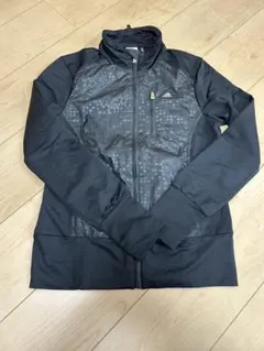 adidas ブラック ジップアップジャージ レディース　L