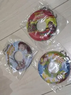 おさるのジョージ　浮き輪型チャーム　キーチェーン　curious George