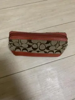 COACH ブラウン ロゴポーチ