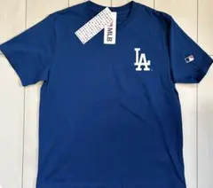 新品　 Lサイズ　MLBドジャース　半袖Tシャツ　プリント　ワンポイント　ブルーのサムネイル