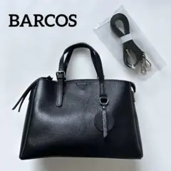 新品✨BARCOS ショルダーバック ハンドバッグ ブラック レザー 2WAY