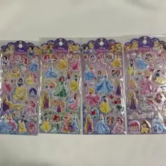 海外ライセンス商品　Disney プリンセス ステッカーシート 4枚セット