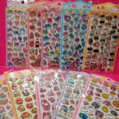 オーロラシール☆硬い立体シール☆10点set