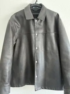ZARA ウォッシュド　フェイクレザー　シャツジャケット　Mサイズ