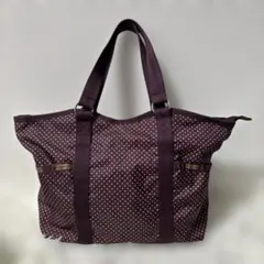 【美品】レスポートサック 紫ドット トートバッグ ハンドバッグ