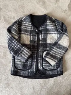 nugu CANIE ダッフルボタンチェックジャケット