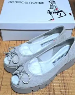 COMPOTITION リボンオープントゥ