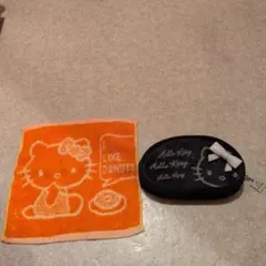 ハローキティ ハンドタオルとポーチ