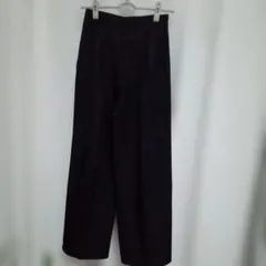 GU 黒 ワイドパンツ