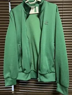 adidas グリーン ジップアップジャケット