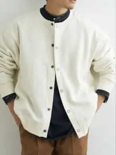 CIAOPANIC TYPY スウェットノーカラースナップカーディガン