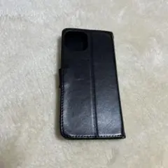 ブラック 手帳型 iPhone14ケース カードポケット付き