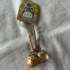 【新品・未使用】金ふくろう　ストラップ