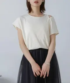 【新品タグ付】NANO universe Tシャツ レイヤード風サーマルトップス