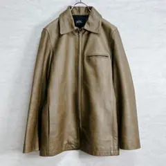 希少A.P.C. ヴィンテージ　ダブルブレスト レザーコート M ブラウン 希少A.P.C. ヴィンテージ ダブルブレスト レザーコート M ブラウン