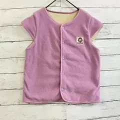 GITA キッズ フリースベスト 120-130 紫色 防寒 冬 保育園通園