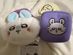 【2点セット】ちいかわ　モモンガ　ぬいふわトートミニ　刺繍スクエアミニポーチ