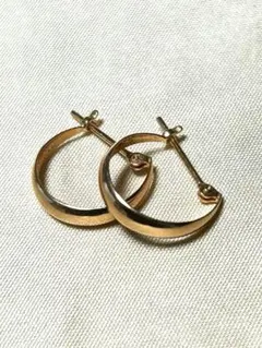 K18ピンクゴールド フープピアス