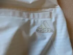 adidas ホワイト ストライプ ゴルフパンツ